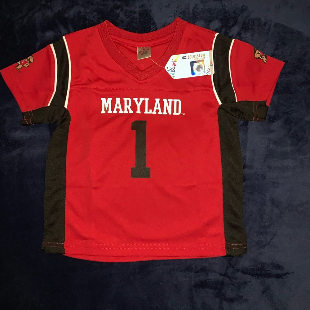 Colosseum Maryland Kids Red and Black Jersey